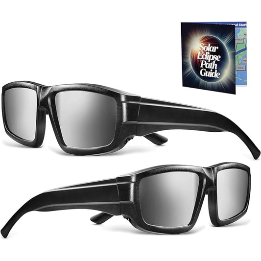 Solar Eclipse Glasses Plastic AAS Approved 2024 (2/8/18/48 Pack) CE, ISO Certified Safe for Direct Sun Viewing