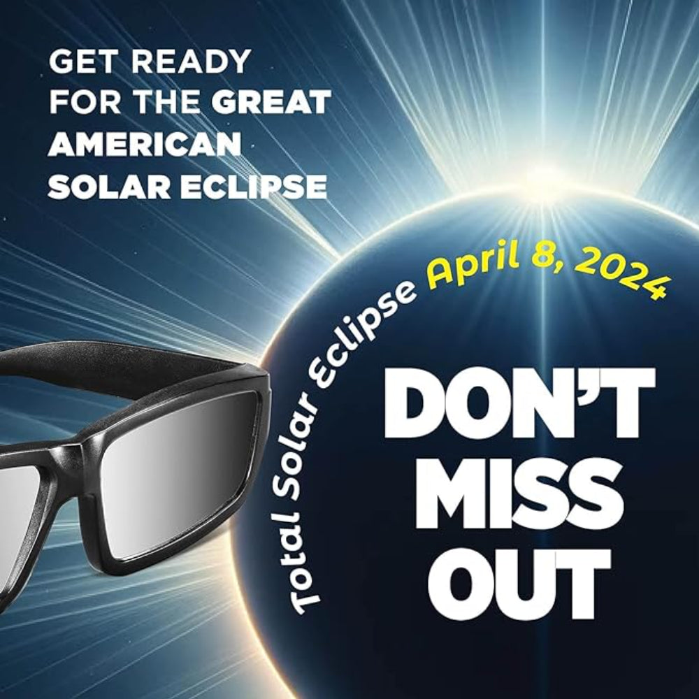 Solar Eclipse Glasses Plastic AAS Approved 2024 (6 Pack) CE and ISO Certified Safe Shades for Direct Sun Viewing