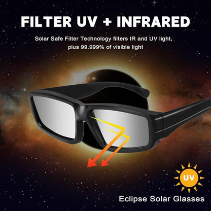 Solar Eclipse Glasses Approved 2024, (6 Pack) CE And ISO 12312-2 Certified Eclipse Viewing Glasses, Total Eclipse Glasses