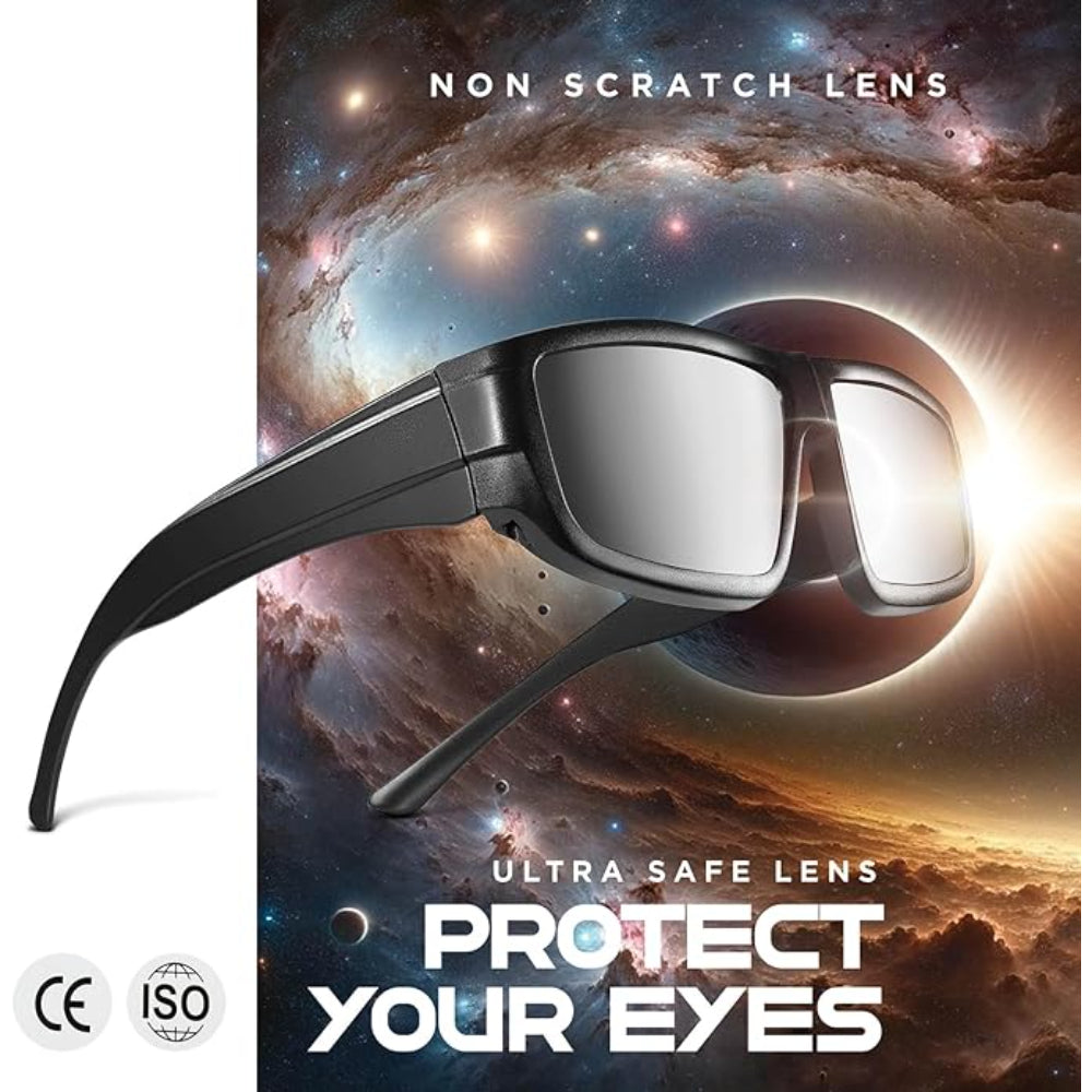 Solar Eclipse Glasses Plastic AAS Approved 2024 (2/8/18/48 Pack) CE, ISO Certified Safe for Direct Sun Viewing