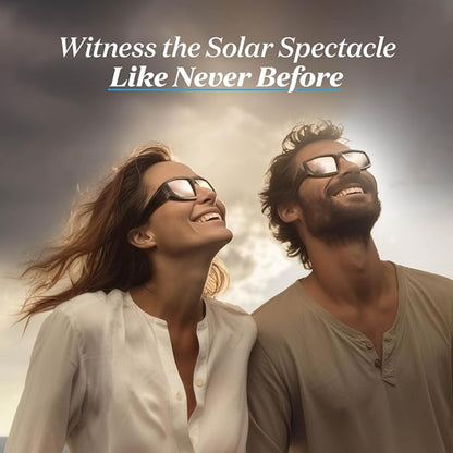 Solar Eclipse Glasses Plastic AAS Approved 2024 (6 Pack) CE and ISO Certified Safe Shades for Direct Sun Viewing