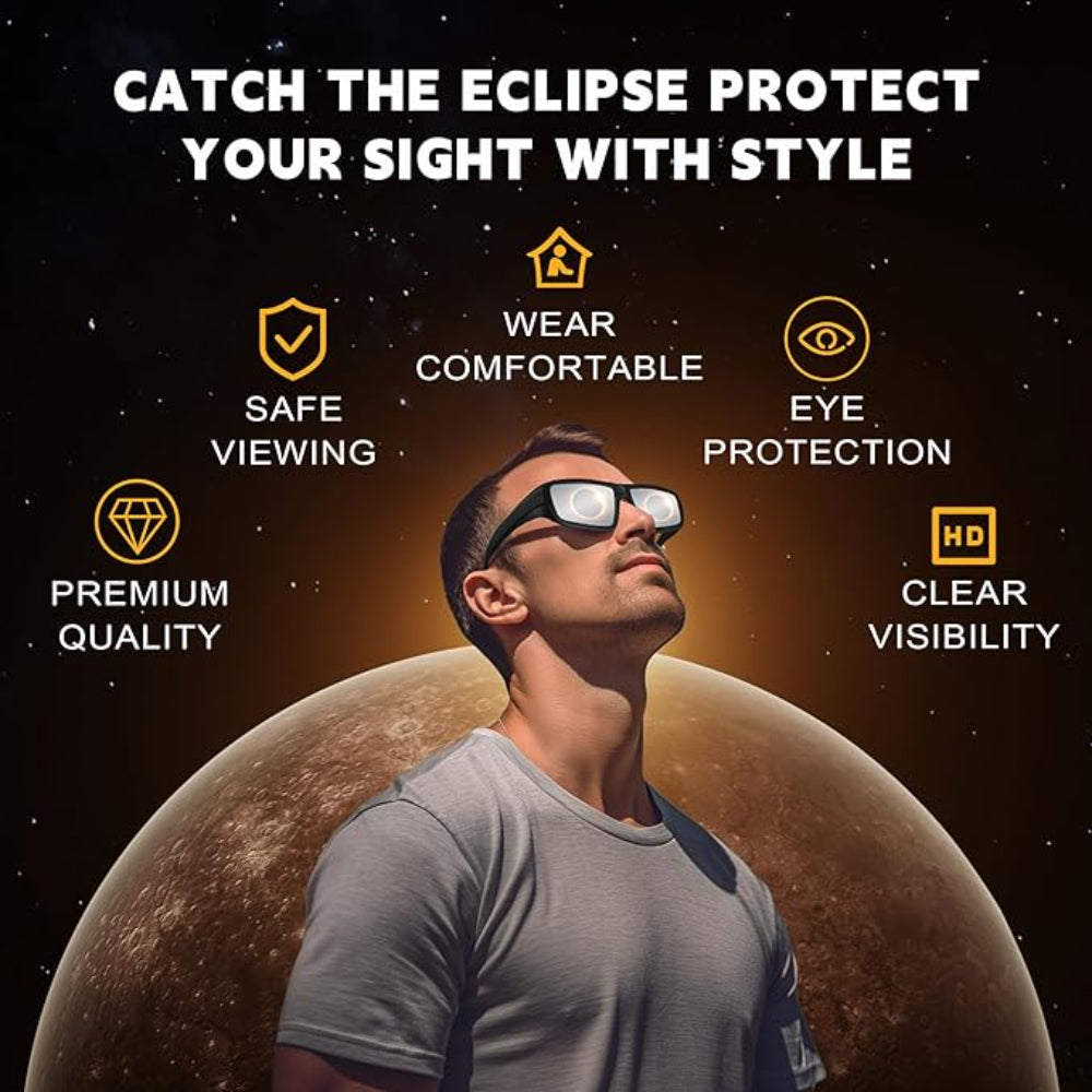 Solar Eclipse Glasses Approved 2024, (6 Pack) CE And ISO 12312-2 Certified Eclipse Viewing Glasses, Total Eclipse Glasses