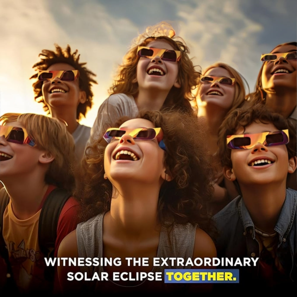 Solar Eclipse Glasses 2024 (20/50/100/1000 Pack) CE and ISO Certified Safe for Direct Sun Viewing