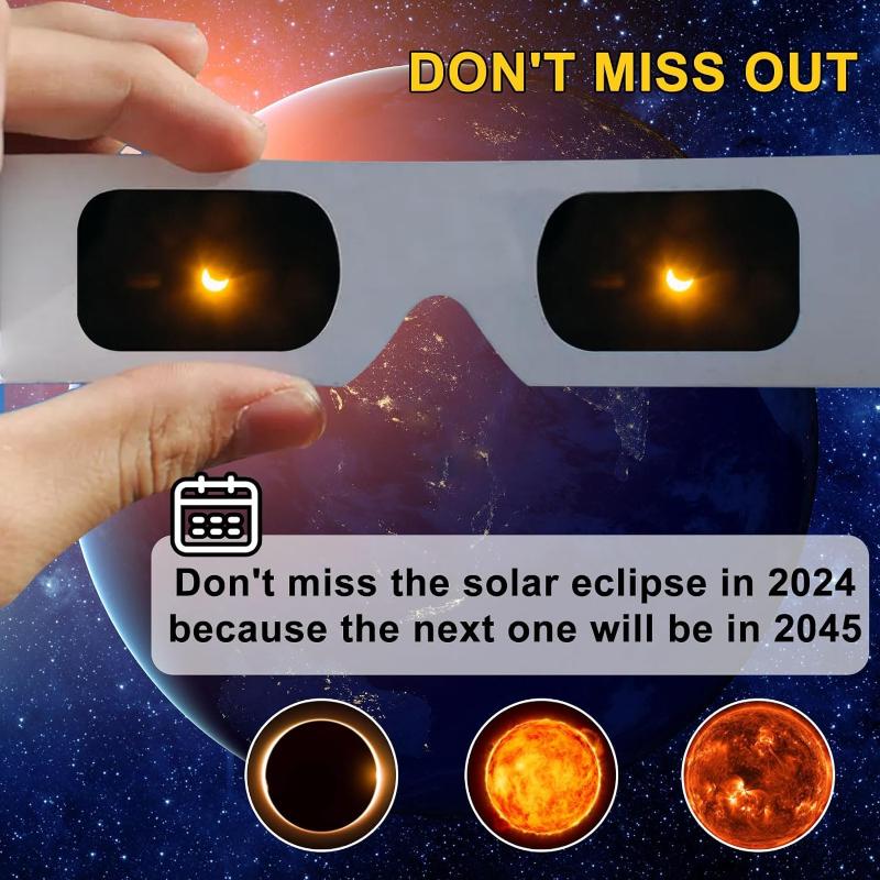 Solar Eclipse Glasses (12 pack) 2024 CE and ISO Certified Safe Shades for Direct Sun Viewing