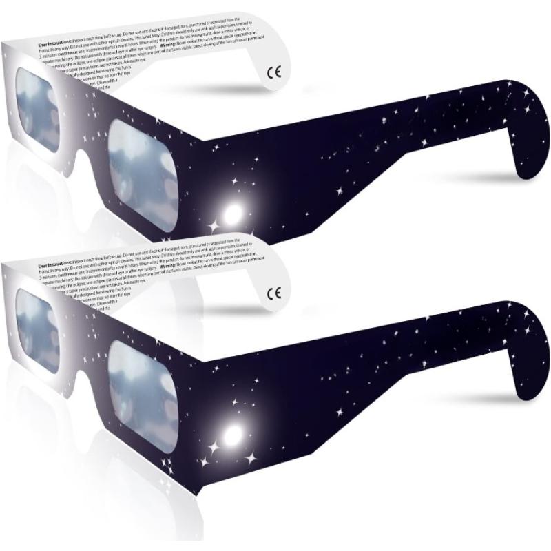 Solar Eclipse Glasses AAS Approved 2024 - Made in the USA CE and ISO Certified Safe Shades for Direct Sun Viewing