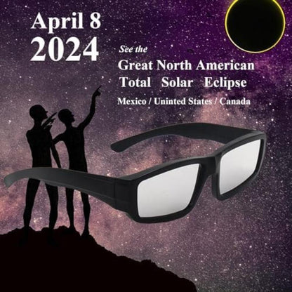 Solar Eclipse Glasses AAS Approved 2024 - Made in the USA CE and ISO Certified Safe Shades for Direct Sun Viewing