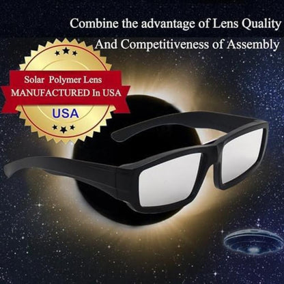 Solar Eclipse Glasses AAS Approved 2024 - Made in the USA CE and ISO Certified Safe Shades for Direct Sun Viewing